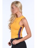 Mustard ribbed top with stripes 0300 - Online store - Boutique